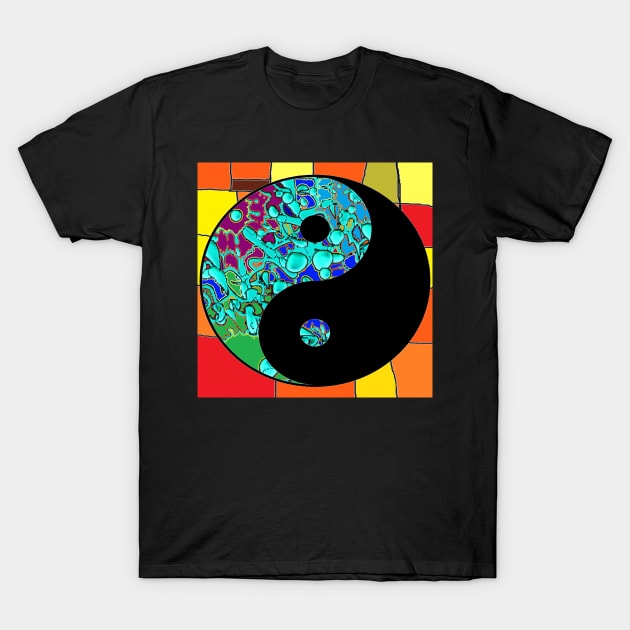 yoga yin yang mandala T-Shirt by LowEndGraphics